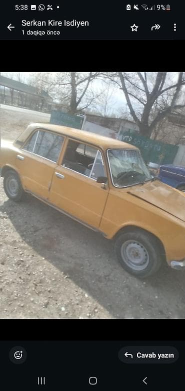 vita maşın: VAZ 2101 klassik sedan - Korpus: 4 qapılı, sarı rəng, xrom bamperlər — 1