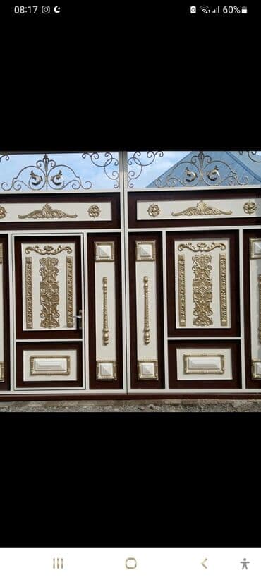 жер тошок: Железо Дворовые ворота, Распашные, 3 м, Механические, С дверью, цвет - Голубой, Нет кредита, Платная установка, Платная доставка — 4