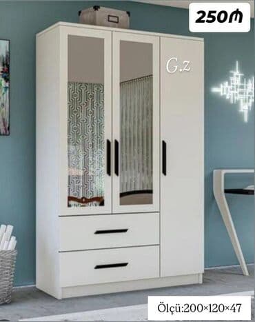 yulaf qiymeti: Yeni, Açılan, 3 qapılı Düz dolab, Qarderob, paltar dolabı, Azərbaycan — 4