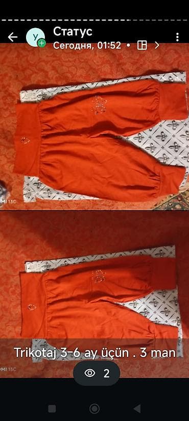 lovetti uşaq geyimleri: Uşaq geyimləri dəsti – bir neçə model 1) Narıncı kapüşonlu kofta - — 7