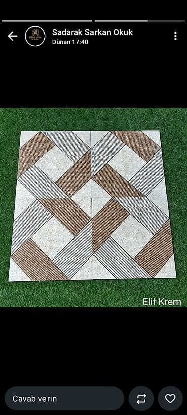 dekor das: Porselein kafel kolleksiyası - Material: yüksək keyfiyyətli porselein — 5