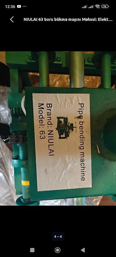 2.3 kompressor: NIULAI 63 boru bükmə maşını - Növ: Elektriklə işləyən boru bükmə — 4