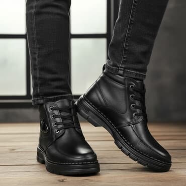 bot ayaqqabı: Qışlıq kişi ayaqqabısı – qara rəng her razmer var ve coxdur tek qara — 1