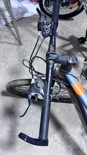 bike: SAFT dağ velosipedi - Güclü alüminium tipli çərçivə, boz-portağal — 2