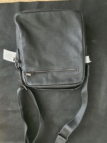 bel sumkasi: MOLTANI kişi çiyn çantası - Rəng: qara - Material: xırda dənəli — 3