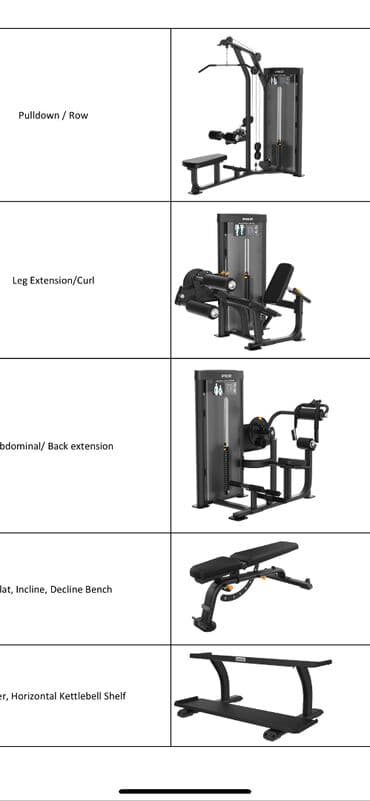 İdman çantaları: Peşəkar idman zalı üçün tam avadanlıq paketi Kardio: - Adaptive — 3