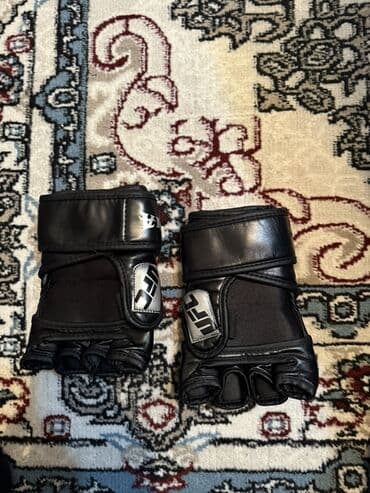 Velosiped ehtiyyat hissələri: UFC üslublu MMA döyüş əlcəkləri - Material: qara dərimsi üst qat, iç — 2