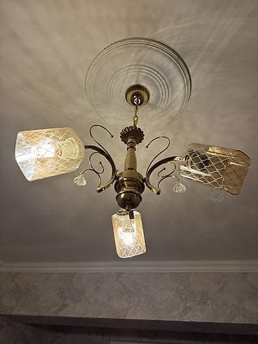 lampa led: Çılçıraq, 3 lampa, Metal — 1