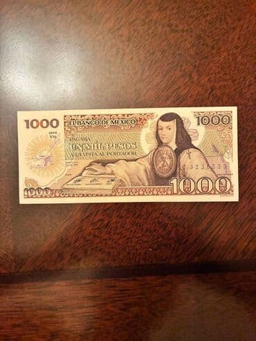 20 min rubl nece manatdir: Mexico 1000 Peso 1985 Oldugca cox gozel dizaynda olan, esl — 6