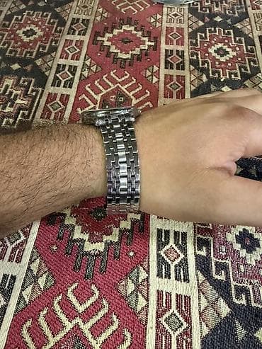 saat seti: MIKE Amerika kişi qol saatı – klassik dizayn, tam metal korpus və — 4