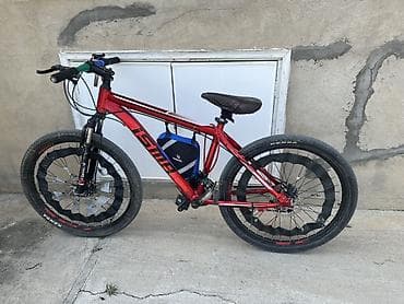 suktur: Qırmızı rəngli dağ velosipedi - Alüminium gövdə, ismi “ISIME” yazılı — 3