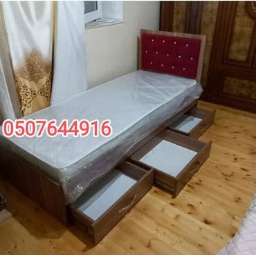 двуспальная кровать с подъемным механизмом: Oğlan üçün, Çarpayı, Bazasız, Siyirməli — 2