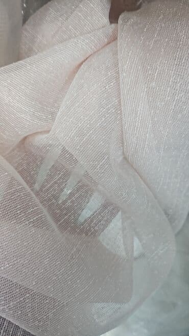 ucuz tul: Ağ rəngli, şəffaf tül parça. Yüngül və zərif görünüşü ilə pərdələr — 12