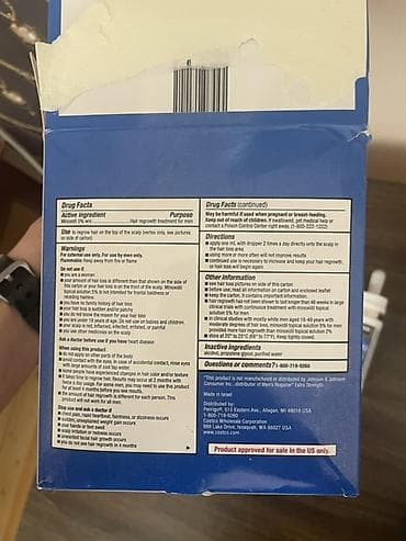 Kirkland Signature Minoxidil 5% – kişilər üçün topikal saç çıxarma — 2