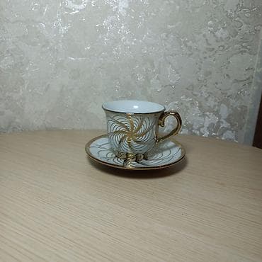 Qəhvə dəsti, rəng - Qızılı, Keramika — 2