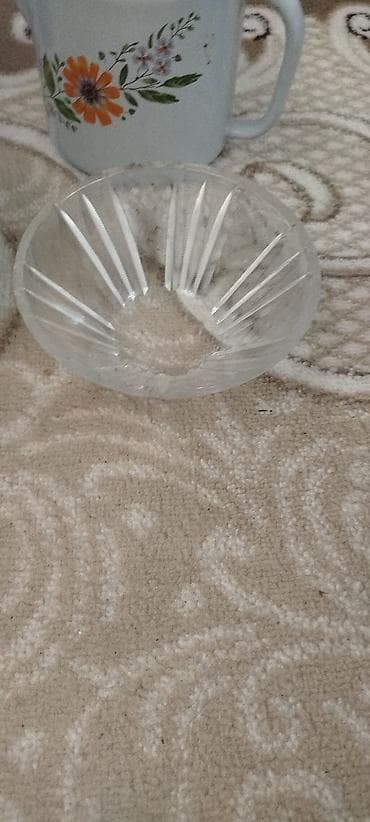 konfet qabi: Şüşə/Kristal meyvə-şirniyyat qabları dəsti - Material: şəffaf şüşə — 2