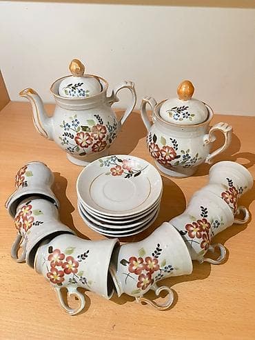 çay servis: Çay dəsti, rəng - Ağ, Keramika, 6 nəfərlik — 1