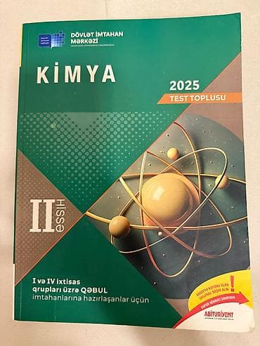kimya 9: Məhsul: “Kimya 2025 – Test Toplusu”, hissə I və hissə II — 2