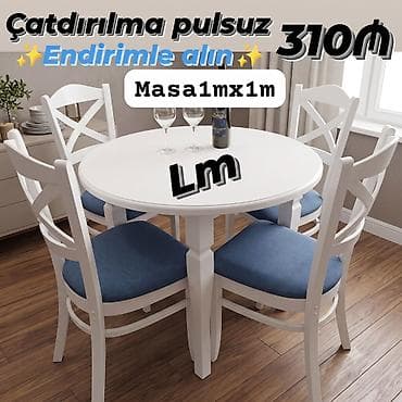bag stullari: Mdf yumru masa desti Ölçü bağlı 90*90 Şəhər içi çatdırılma pulsuzdur — 2
