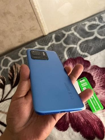 telefonlar yeni: Xiaomi 64 GB, rəng - Göy, 
 Barmaq izi, Face ID — 7