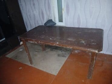 Mətbəx masası, İşlənmiş, Açılmayan, Taxta, Dördbucaq masa