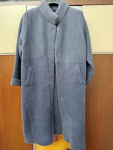 Верхняя одежда: Uzun qadın palto – boz rəng - Model: uzun kəsim, rahat “oversize” — 1