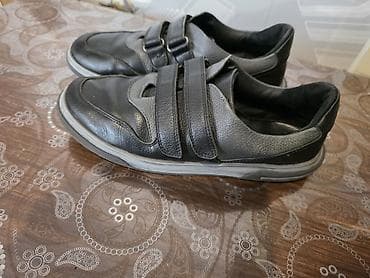 Qara kişi ayaqqabısı – velkro (iki ədəd yapışdırmalı bağ) ilə -