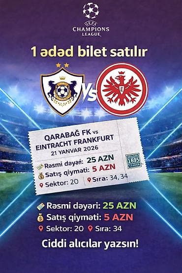 İdman və istirahət: UEFA Champions League – Match Day ⚽ Qarabağ 🆚 Eintracht Frankfurt 📅 — 1