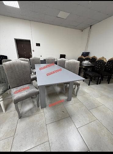 Qonaq otağı üçün, Yeni, Açılmayan, Dördbucaq masa, 6 stul