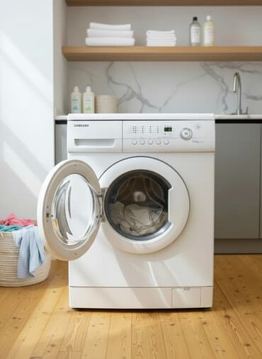 samsung paltaryuyan: Samsung önyükləməli paltaryuyan maşın - Yük tutumu: 5.2 kq (barabanda — 1