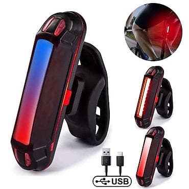 velosiped idman: USB ilə şarj olunan velosiped arxa işığı - Yüksək parlaqlıqlı LED/COB — 1