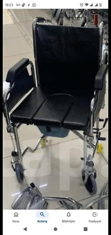 Sanitar qovşaq ilə əlil arabası - Çərçivə: dayanıqlı xromlaşdırılmış