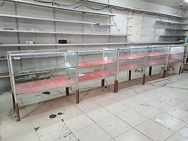 meyve polkalari: Mağaza üçün şüşə vitrin sistemləri - Modul konstruksiya: bir-birinə — 3