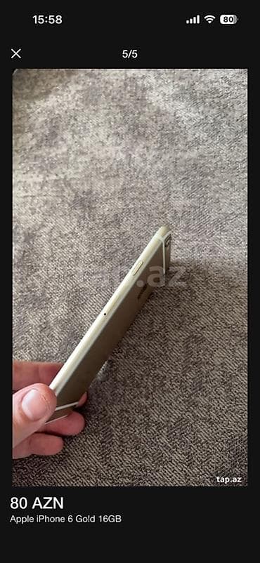 IPhone 6, 16 GB, Qızılı, Barmaq izi