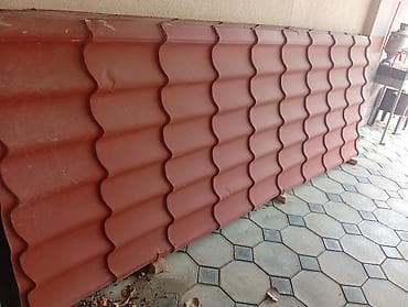 ev fasad boyalari: Metal dam örtükləri, rəng - Bordo — 1