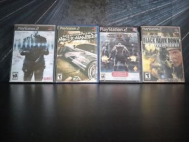 ps2 diskləri: PlayStation 2 üçün orijinal qutu və koverlərdə müxtəlif janrlardan — 4