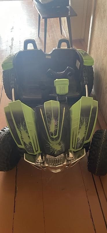 suru: Uşaq üçün elektrikli off-road maşın - Rəng: yaşıl-qara, idman üslublu — 2