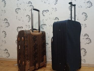 İdman çantaları: Səyahət üçün 2 ədəd trolley çamadan dəsti. - Model: 2 müxtəlif ölçü — 1