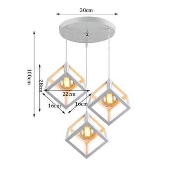 Qab-qacaq və mətbəx ləvazimatları: Çılçıraq, 3 lampa, Metal — 2