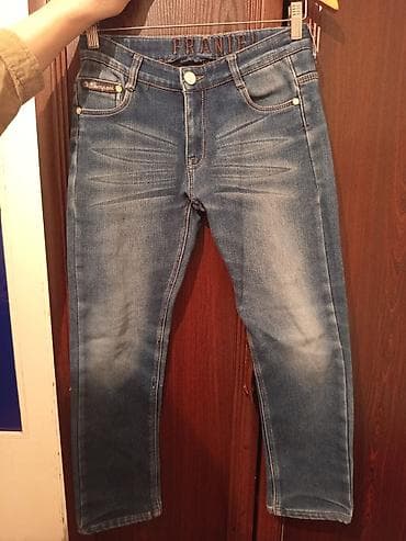 jeans salvar: Uşaq cins şalvarı - Rəng: klassik göy denim, açıq tünd yuyulma — 2