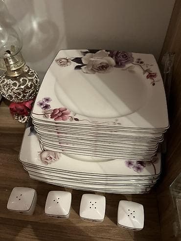 hinduşka əti qiyməti: Nahar dəsti, rəng - Ağ, Farfor — 2