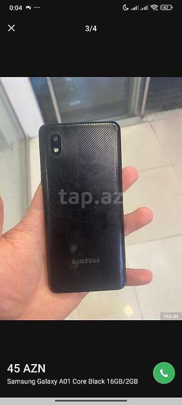 z fold 3: Samsung Galaxy A01 Core, 16 GB, rəng - Qara, İki sim kartlı — 4