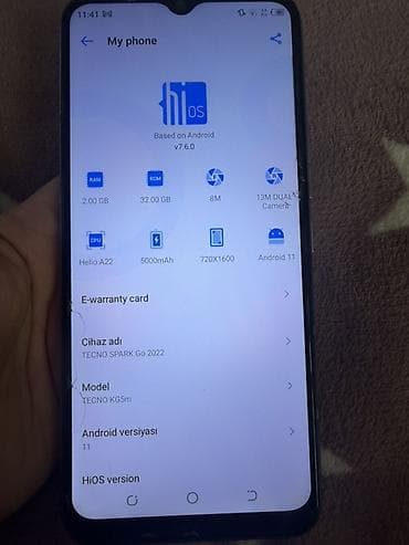 telfon alisi: Tecno Spark Go, 32 GB, rəng - Mavi, İki sim kartlı — 3
