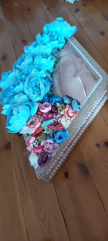 paxlava xonçası: Xonca paxlava formasinda. Şəffaf şüşə materialdan hazırlanmış, mirvari — 6