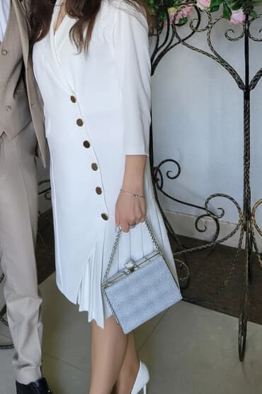 Zərif ağ qadın dəsti: bir dəfə geyinilib superdi təm.təzədi - Model