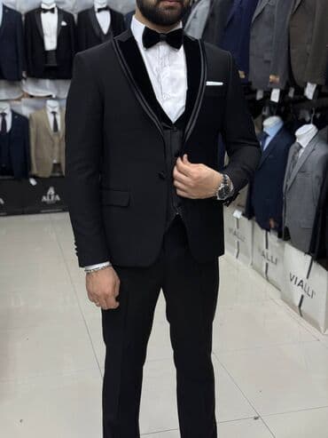 Другая мужская одежда: Kişi Kostyum Dəstləri - Klassik və modern kəsim: dar siluet, çiynə — 4