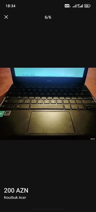 macbook 12: Acer noutbuk (Chromebook) - Əməliyyat sistemi: Chrome OS - Prosessor — 3