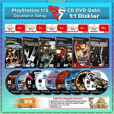 playstation 2 diskləri: PS1, PS2 / PlayStation 1 və 2 Disklər Satışı və Sifarişlə Yazılması — 1