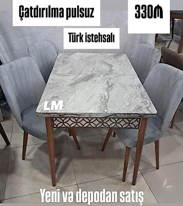 Mətbəx üçün, Açılan, 4 stul