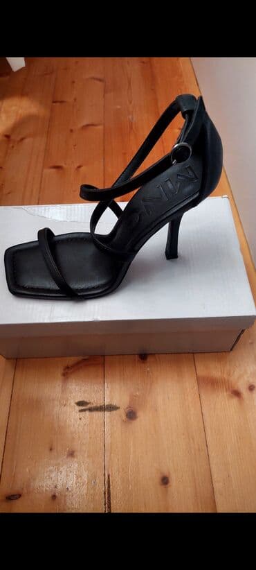 босоножки новые 36 размер: Размер: 38.5, цвет - Черный, Б/у — 2